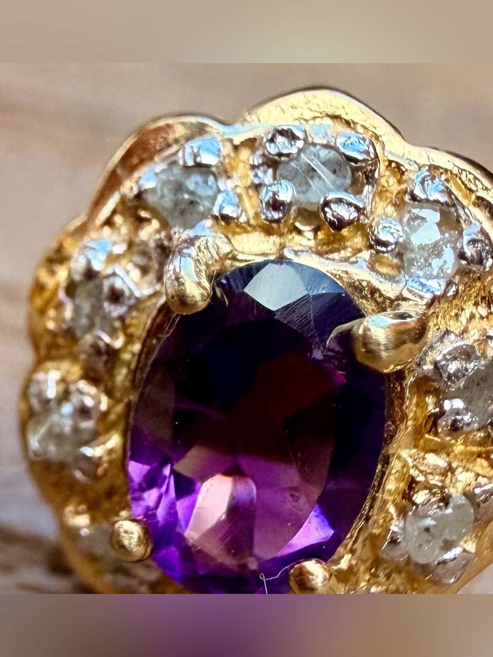 Amethyst & Diamond Earrings 18K Gold Over Sterling Silver 1.90 CTW - Picture 13 of 13